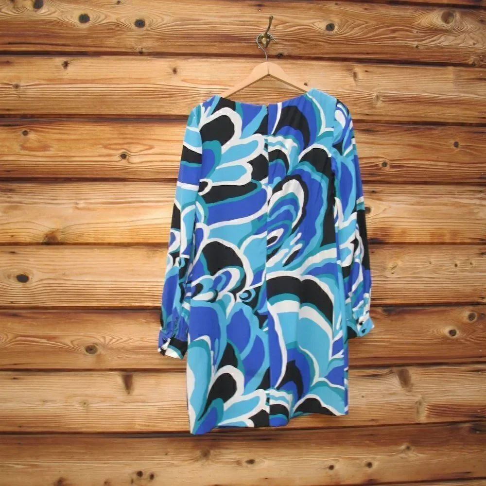Trina Turk Silk Print Mod Shift Dress - Picture 5 of 9